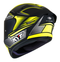 Kask Motocyklowy KYT TT-COURSE TOURIST żółty fluo mat