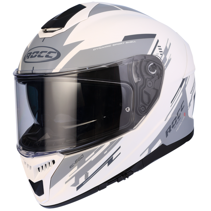 Kask motocyklowy ROCC 861 czarno-biały