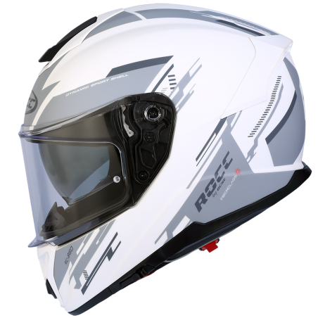 Kask motocyklowy ROCC 861 czarno-biały