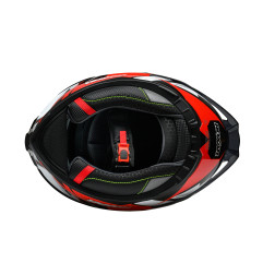 Kask Motocyklowy ROXAR BAYAMO EVO RACE Czarny/ biały/ czerwony