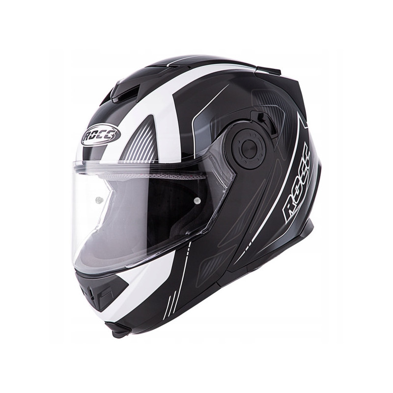 Kask motocyklowy ROCC 881 czarno-biały Kask motocyklowy ROCC 881 czarno-biały