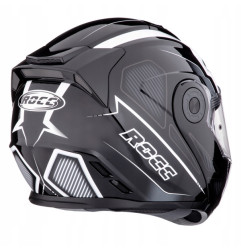 Kask motocyklowy ROCC 881 czarno-biały