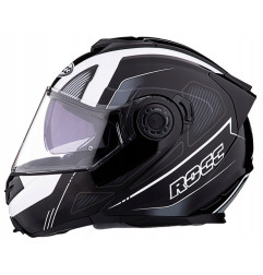 Kask motocyklowy ROCC 881 czarno-biały