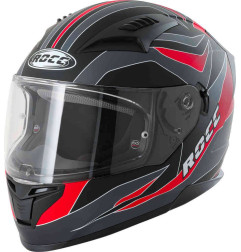 Kask motocyklowy ROCC 333 matowo-szary/czerwony