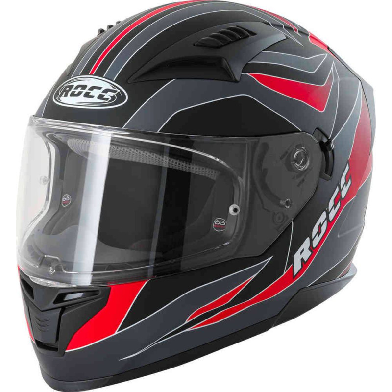 Kask motocyklowy ROCC 333 matowo-szary/czerwony Kask motocyklowy ROCC 333 matowo-szary/czerwony