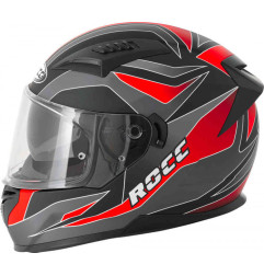 Kask motocyklowy ROCC 333 matowo-szary/czerwony