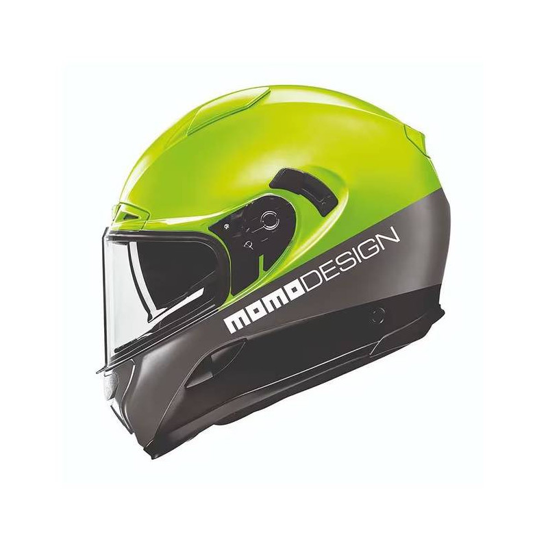 Kask motocyklowy MOMO HORNET (MONO Yellow Fluo / Silver / Black / White)