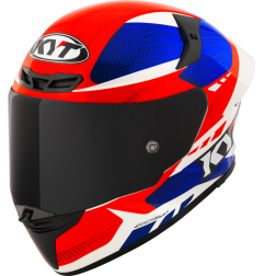 Kask motocyklowy KYT TT-REVO GEAR Niebieski/Czerwony