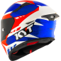 Kask motocyklowy KYT TT-REVO GEAR Niebieski/Czerwony Kask motocyklowy KYT TT-REVO GEAR Niebieski/Czerwony