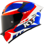 Kask motocyklowy KYT TT-REVO GEAR Niebieski/Czerwony Kask motocyklowy KYT TT-REVO GEAR Niebieski/Czerwony