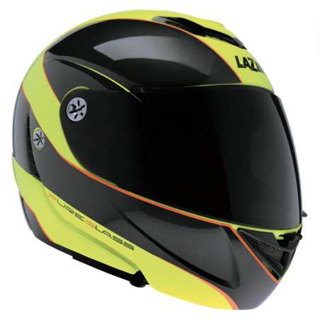 Kask motocyklowy LAZER MONACO Window Pure Glass żółty/antracytowy/pomarańczowy fluo