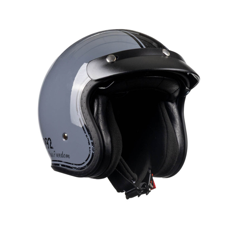 Kask motocyklowy otwarty retro ROXAR CLASSIC '92 szaro-czarny Kask motocyklowy otwarty retro ROXAR CLASSIC '92 szaro-czarny