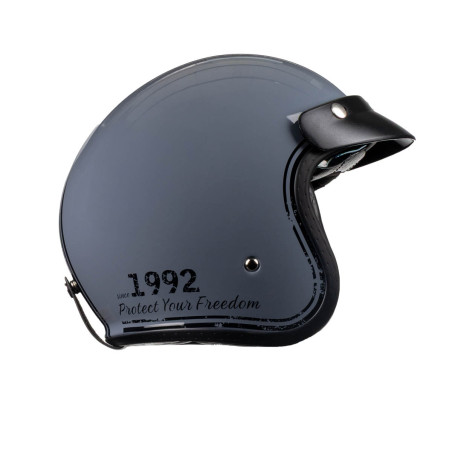 Kask motocyklowy otwarty retro ROXAR CLASSIC '92 szaro-czarny