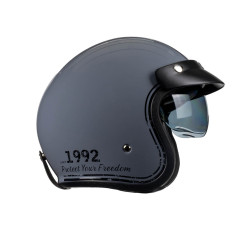Kask motocyklowy otwarty retro ROXAR CLASSIC '92 szaro-czarny