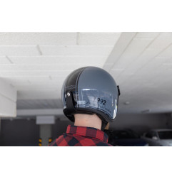Kask motocyklowy otwarty retro ROXAR CLASSIC '92 szaro-czarny