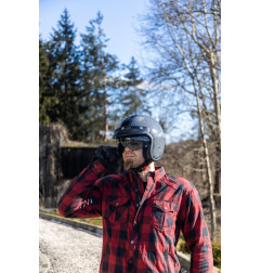 Kask motocyklowy otwarty retro ROXAR CLASSIC '92 szaro-czarny