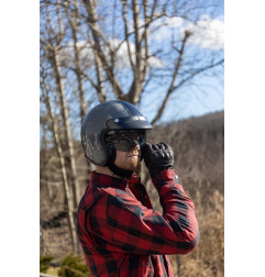 Kask motocyklowy otwarty retro ROXAR CLASSIC '92 szaro-czarny