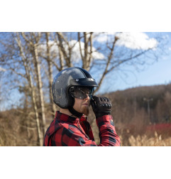 Kask motocyklowy otwarty retro ROXAR CLASSIC '92 szaro-czarny