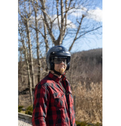 Kask motocyklowy otwarty retro ROXAR CLASSIC '92 szaro-czarny