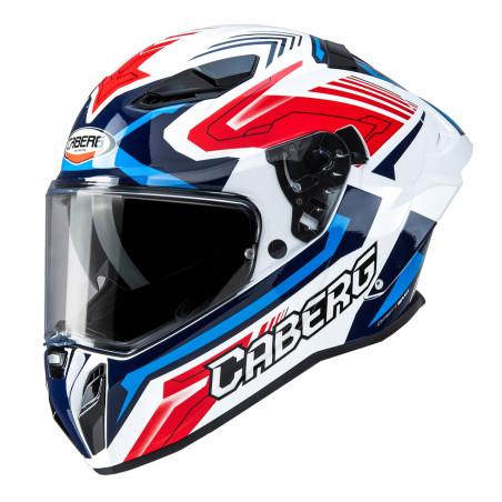 CABERG KASK INTEGRALNY Z BLENDĄ MODEL DRIFT EVO II JARAMA KOLOR BIAŁY/CZERWONY/NIEBIESKI ROZMIAR L (PINLOCK W ZESTAWIE)