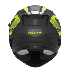 NOX PROMOCJA KASK INTEGRALNY (FULL FACE) Z BLENDĄ N304S CARVER KOLOR CZARNY/ŻÓŁTY FLUO MAT ROZMIAR XXL