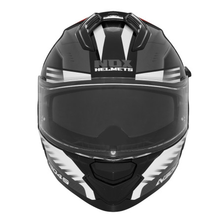 NOX PROMOCJA KASK INTEGRALNY (FULL FACE) Z BLENDĄ N304S CARVER KOLOR CZARNY/BIAŁY/CZERWONY ROZMIAR M