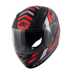 KAPPA KASK KJ04 EVO PROX JUNIOR INTEGRALNY FULLFACE KOLOR / CZARNY / CZERWONY FLUO MATT ROZMIAR 50 / M (HOMOLOGACJA ECE 22R06)
