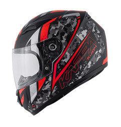KAPPA KASK KJ04 EVO PROX JUNIOR INTEGRALNY FULLFACE KOLOR / CZARNY / CZERWONY FLUO MATT ROZMIAR 50 / M (HOMOLOGACJA ECE 22R06)
