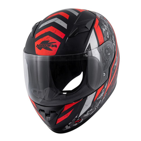 KAPPA KASK KJ04 EVO PROX JUNIOR INTEGRALNY FULLFACE KOLOR / CZARNY / CZERWONY FLUO MATT ROZMIAR 54 / XL (HOMOLOGACJA ECE 22R06)