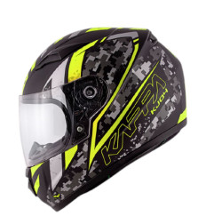 KAPPA KASK KJ04 EVO PROX JUNIOR INTEGRALNY FULLFACE KOLOR / CZARNY / ŻÓŁTY FLUO MATT ROZMIAR 52 / L (HOMOLOGACJA ECE 22R06)