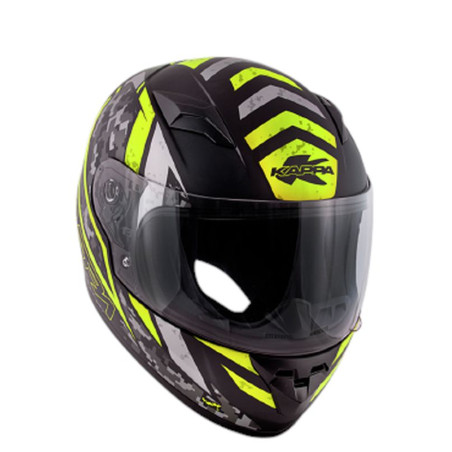 KAPPA KASK KJ04 EVO PROX JUNIOR INTEGRALNY FULLFACE KOLOR / CZARNY / ŻÓŁTY FLUO MATT ROZMIAR 54 / XL (HOMOLOGACJA ECE 22R06)