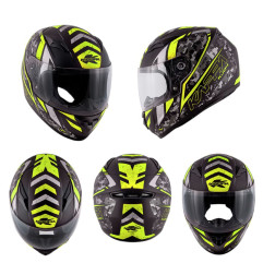 KAPPA KASK KJ04 EVO PROX JUNIOR INTEGRALNY FULLFACE KOLOR / CZARNY / ŻÓŁTY FLUO MATT ROZMIAR 54 / XL (HOMOLOGACJA ECE 22R06)