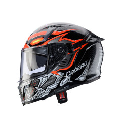 CABERG KASK INTEGRALNY AVALON X GURKHA KOLOR CZARNY/SZARY/POMARAŃCZOWY FLUO ROZMIAR M