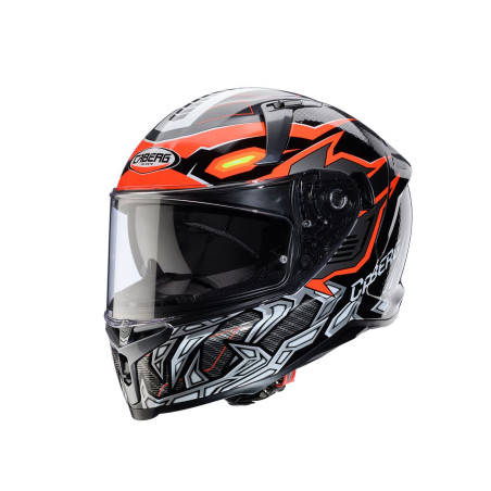 CABERG KASK INTEGRALNY AVALON X GURKHA KOLOR CZARNY/SZARY/POMARAŃCZOWY FLUO ROZMIAR M