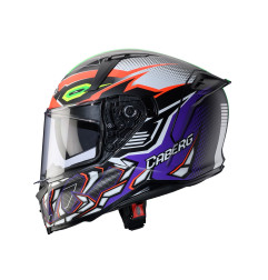 CABERG KASK INTEGRALNY AVALON X GURKHA KOLOR CZARNY MAT/POMARAŃCZOWY/FIOLETOWY ROZMIAR M