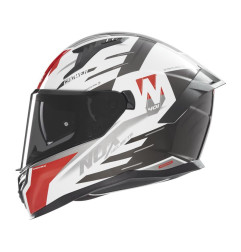 NOX PROMOCJA KASK INTEGRALNY (FULL FACE) Z BLENDĄ N401 CROWER KOLOR CZARNY/CZERWONY/BIAŁY ROZMIAR L