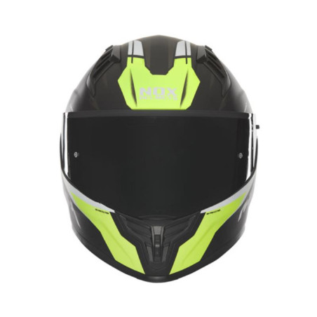 NOX PROMOCJA KASK INTEGRALNY (FULL FACE) Z BLENDĄ N401 CROWER KOLOR CZARNY/ŻÓŁTY FLUO MAT ROZMIAR XL