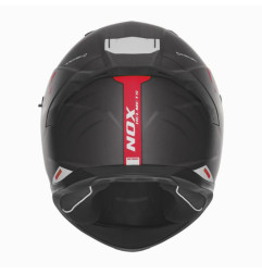 NOX PROMOCJA KASK INTEGRALNY (FULL FACE) Z BLENDĄ N401 CROWER KOLOR CZARNY/CZERWONY MAT ROZMIAR L