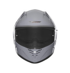 NOX PROMOCJA KASK INTEGRALNY (FULL FACE) Z BLENDĄ N401 SOLID KOLOR SZARY POŁYSK ROZMIAR XXL