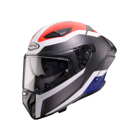 CABERG 2026 KASK INTEGRALNY Z BLENDĄ MODEL DRIFT EVO II CARBON CBR KOLOR CZARNY/NIEBIESKI/CZERWONY MAT ROZMIAR L