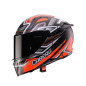 CABERG 2026 KASK INTEGRALNY Z BLENDĄ MODEL AVALON X BRAMA KOLOR CZARNY MAT/CZERWONY FLUO/SZARY ROZMIAR L