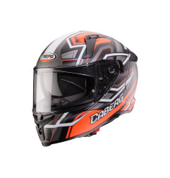 CABERG 2026 KASK INTEGRALNY Z BLENDĄ MODEL AVALON X BRAMA KOLOR CZARNY MAT/CZERWONY FLUO/SZARY ROZMIAR XL