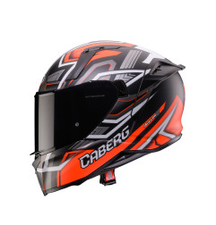 CABERG 2026 KASK INTEGRALNY Z BLENDĄ MODEL AVALON X BRAMA KOLOR CZARNY MAT/CZERWONY FLUO/SZARY ROZMIAR XL