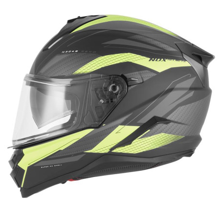 NOX KASK INTEGRALNY (FULL FACE) Z BLENDĄ N304S REVO KOLOR ŻÓŁTY FLUO MAT/CZARNY ROZMIAR M