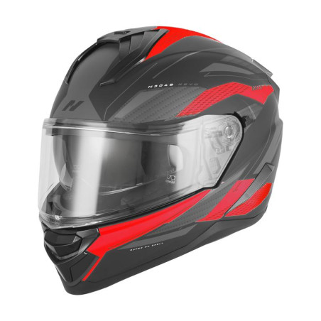 NOX KASK INTEGRALNY (FULL FACE) Z BLENDĄ N304S REVO KOLOR CZERWONY MAT/CZARNY ROZMIAR L