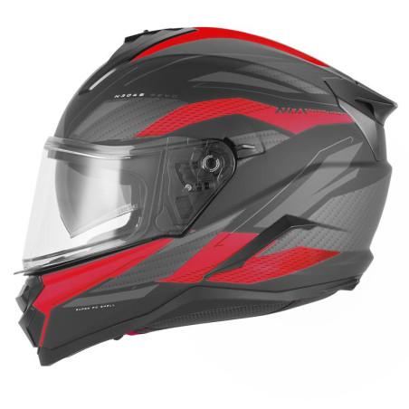 NOX KASK INTEGRALNY (FULL FACE) Z BLENDĄ N304S REVO KOLOR CZERWONY MAT/CZARNY ROZMIAR XXL