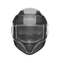 NOX KASK INTEGRALNY (FULL FACE) Z BLENDĄ N402 MENTOR KOLOR CZARNY/SZARY ROZMIAR S