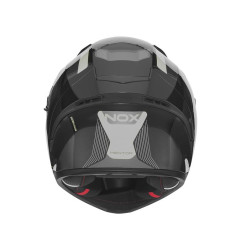 NOX KASK INTEGRALNY (FULL FACE) Z BLENDĄ N402 MENTOR KOLOR CZARNY/SZARY ROZMIAR L