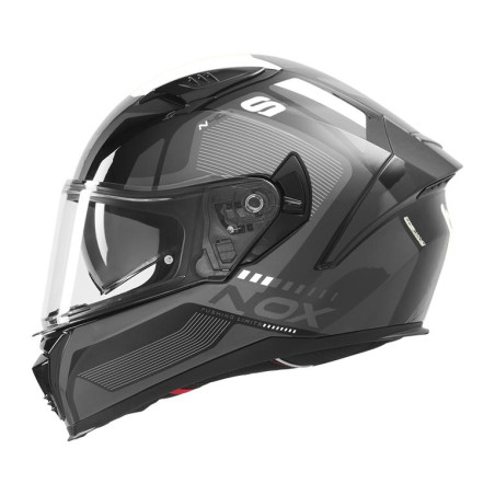 NOX KASK INTEGRALNY (FULL FACE) Z BLENDĄ N402 MENTOR KOLOR CZARNY/BIAŁY ROZMIAR S