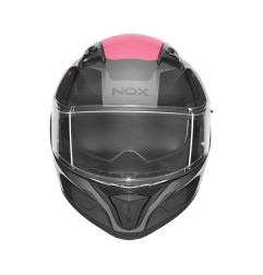 NOX KASK INTEGRALNY (FULL FACE) Z BLENDĄ N402 MENTOR KOLOR CZARNY/RÓŻOWY ROZMIAR XS